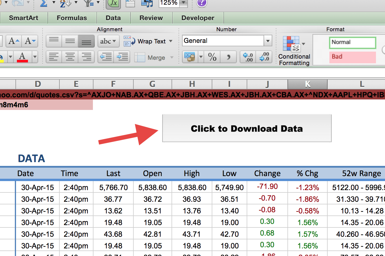 Excel For Mac Lookup Stock Price